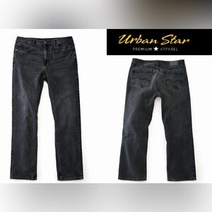 Urban Star Men's Black Jeans Business Casual Denim size 36